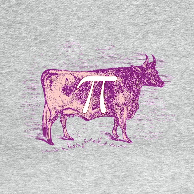 Cow Pi Day T-shirt Gift for Math Teachers Students by MalarkeyPie